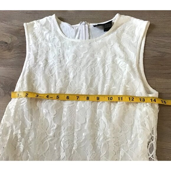 ASHRO- WOMEN'S HOMBRE LACE FULLY LINED MIDI BACK ZIP-UP CLOSURE DRESS SIZE 10 - Picture 6 of 8